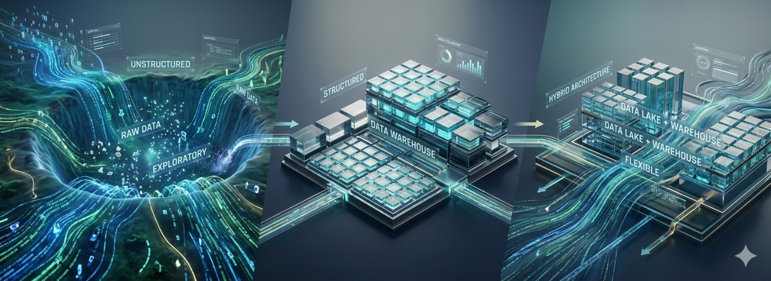 Data Lake vs Data Warehouse vs Lakehouse